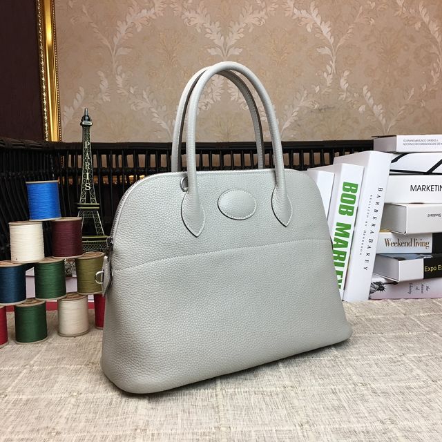 Hermes original togo leather small bolide 27 bag B027 pearlash