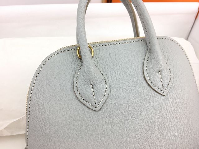 Hermes original chevre leather mini bolide bag H018 pearlash