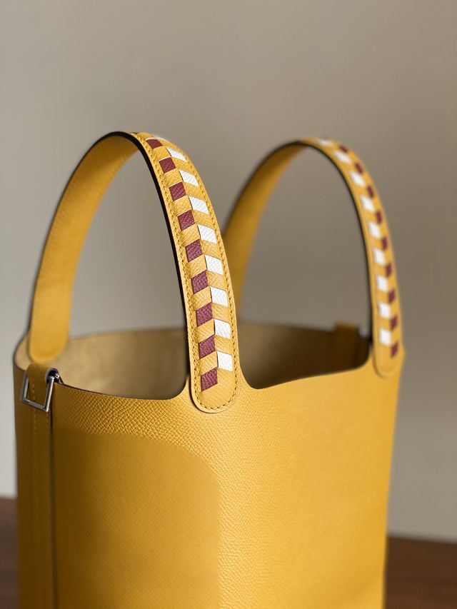 Hermes original epsom leather picotin lock 22 bag HP0022 amber