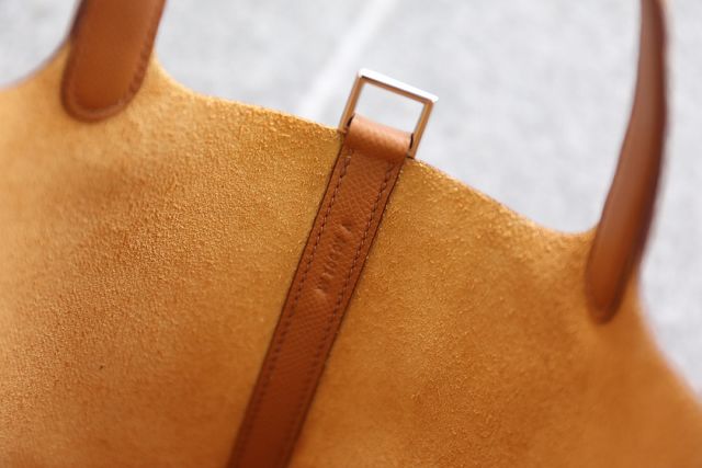 Hermes original epsom leather small picotin lock bag HP0018-2 gold brown