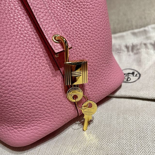 Hermes original togo leather picotin lock bag HP0022 pink