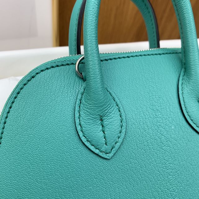 Hermes original chevre leather mini bolide bag H018 vert verone