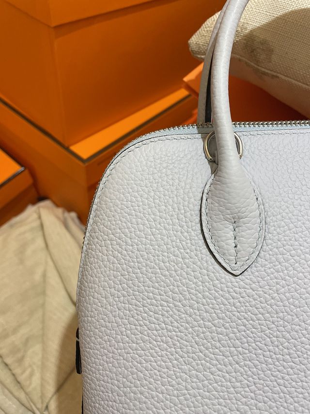 Hermes original togo leather bolide 25 bag B025 blue pale