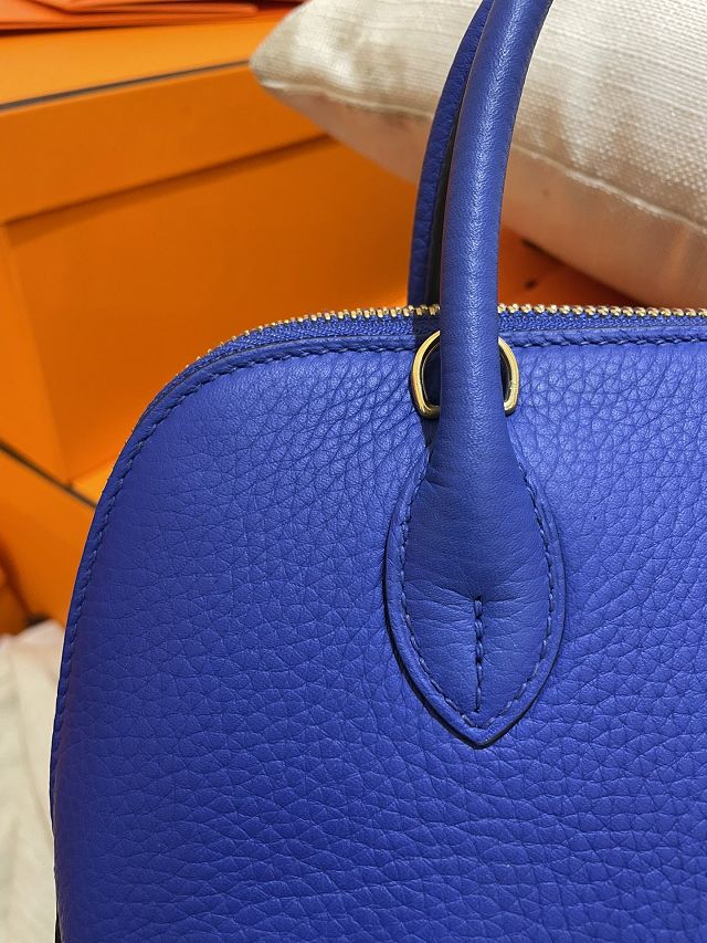 Hermes original togo leather bolide 25 bag B025 electric blue