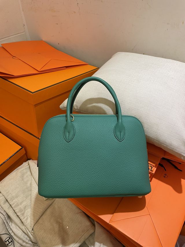 Hermes original togo leather bolide 25 bag B025 vert verone