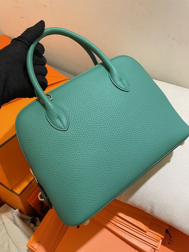 Hermes original togo leather bolide 25 bag B025 vert verone