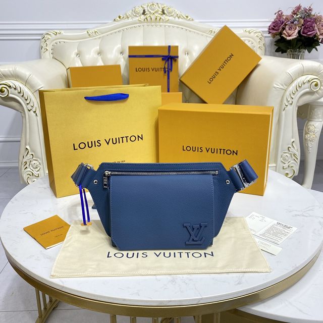 Louis vuitton original calfskin aerogram slingbag M57081 blue