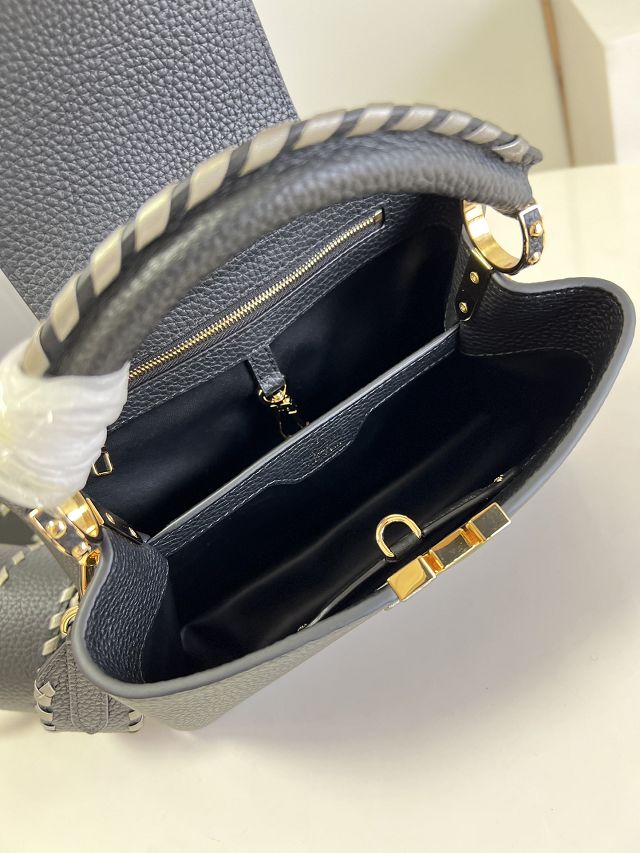 Louis vuitton original calfskin capucines BB handbag M21127 black