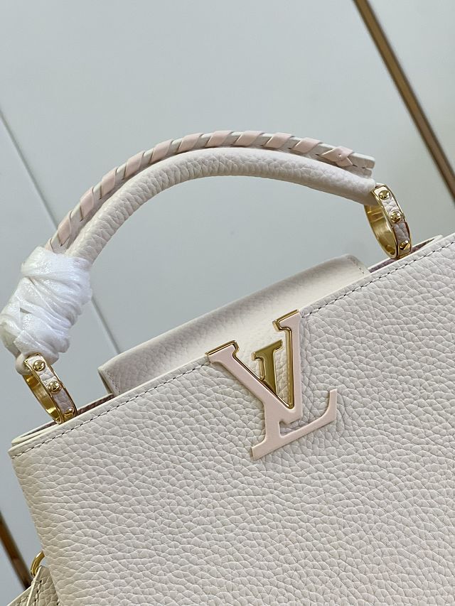 Louis vuitton original calfskin capucines BB handbag M21127 pink