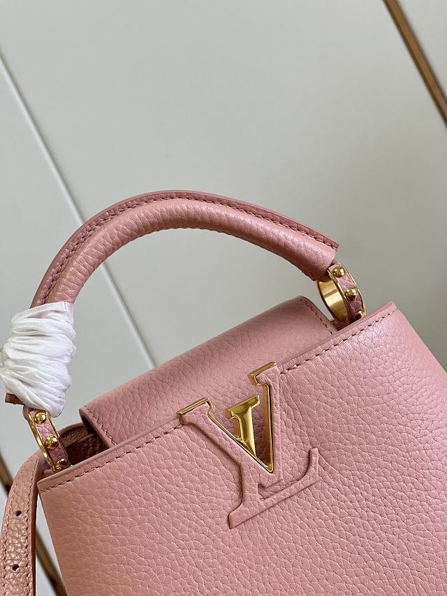 Louis vuitton original calfskin capucines mini handbag M48865 pink