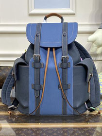 Louis vuitton original calfskin christopher backpack gm M46335 blue