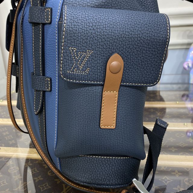 Louis vuitton original calfskin christopher backpack gm M46335 blue