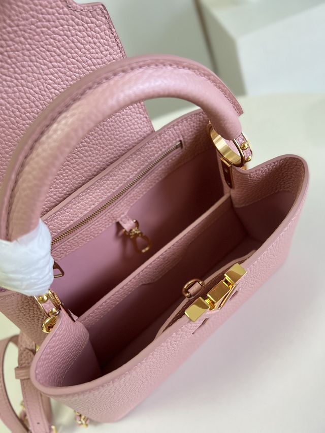Louis vuitton original calfskin capucines BB handbag M21103 pink