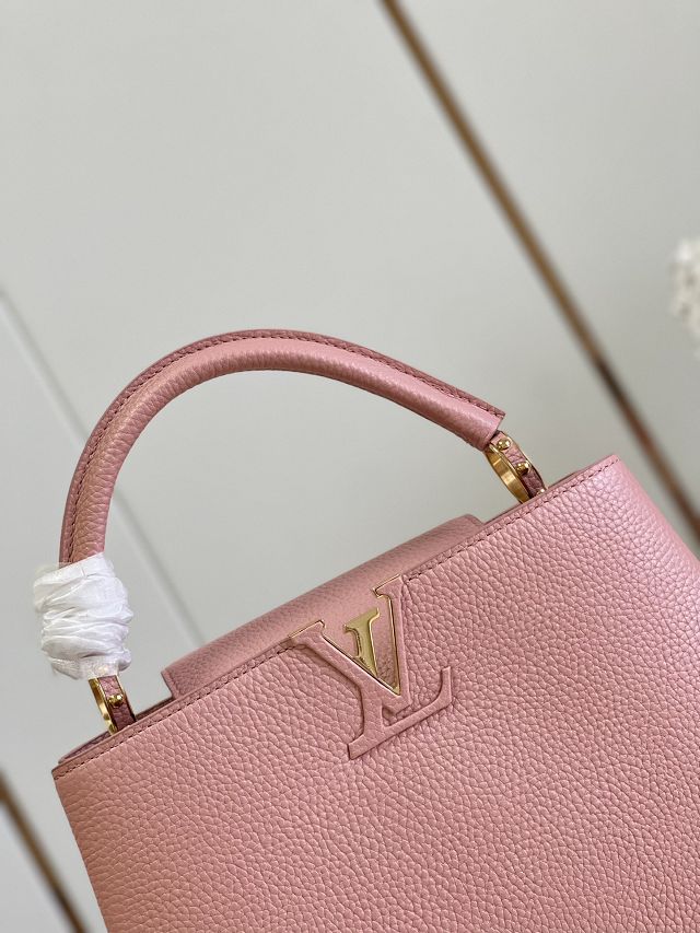 Louis vuitton original calfskin capucines mm handbag M59516 pink