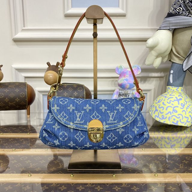 Louis vuitton original denim shoulder bag M95050 blue