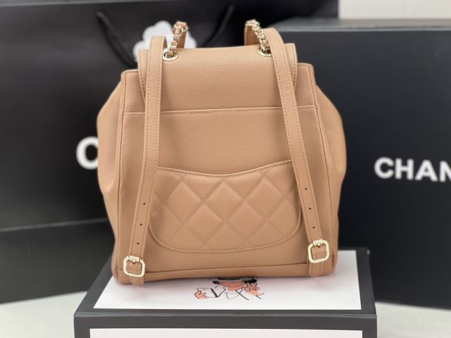 CC original grained calfskin backpack A93748 apricot