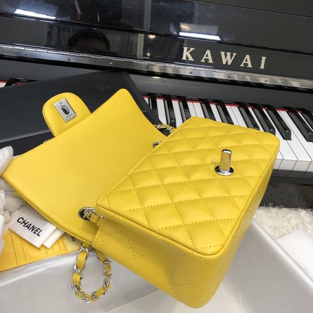 CC original lambskin mini flap bag A69900 yellow