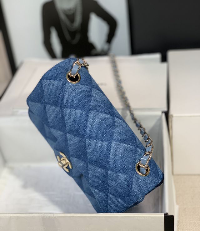 2023 CC original denim mini flap bag A69900 blue