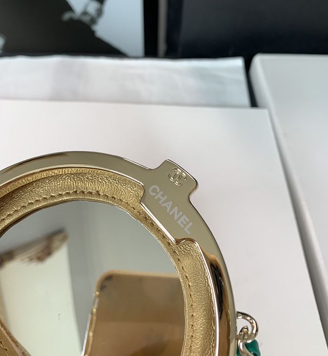 CC original enamel clutch with chain AP3074 green
