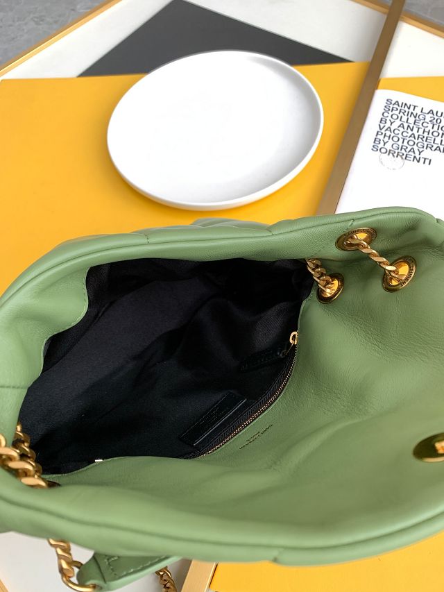 YSL original lambskin puffer small bag 577476 green