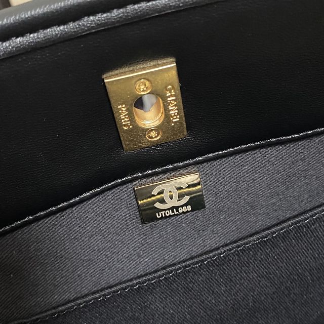 CC original lambskin shopping bag AS3500 black