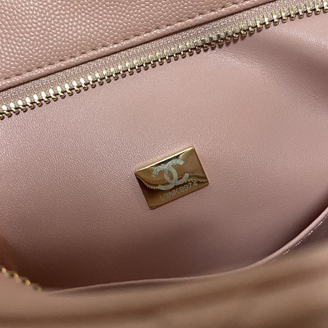 CC original grained calfskin shopping bag AS1804 pink