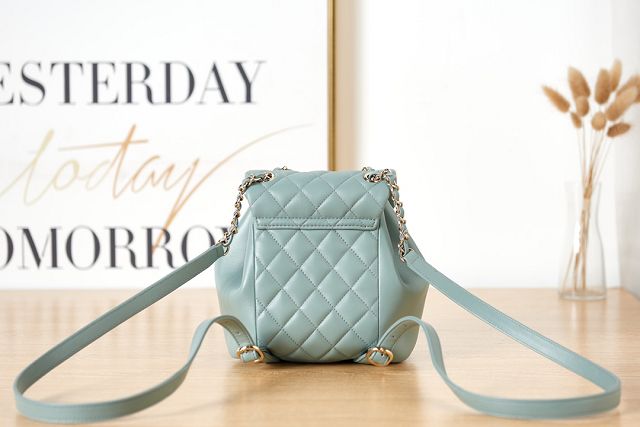 CC original lambskin mini backpack AS2908 light blue