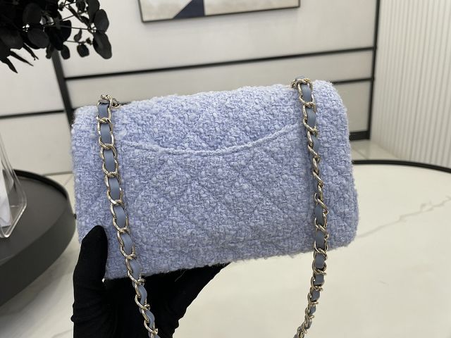 CC original tweed mini flap bag A69900 light blue