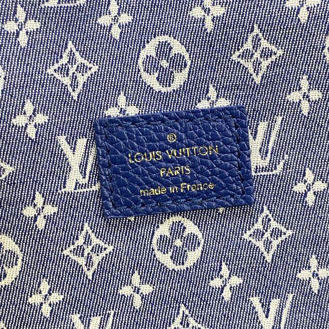 2023 Louis vuitton original monogram denim saumur mm M40666 blue