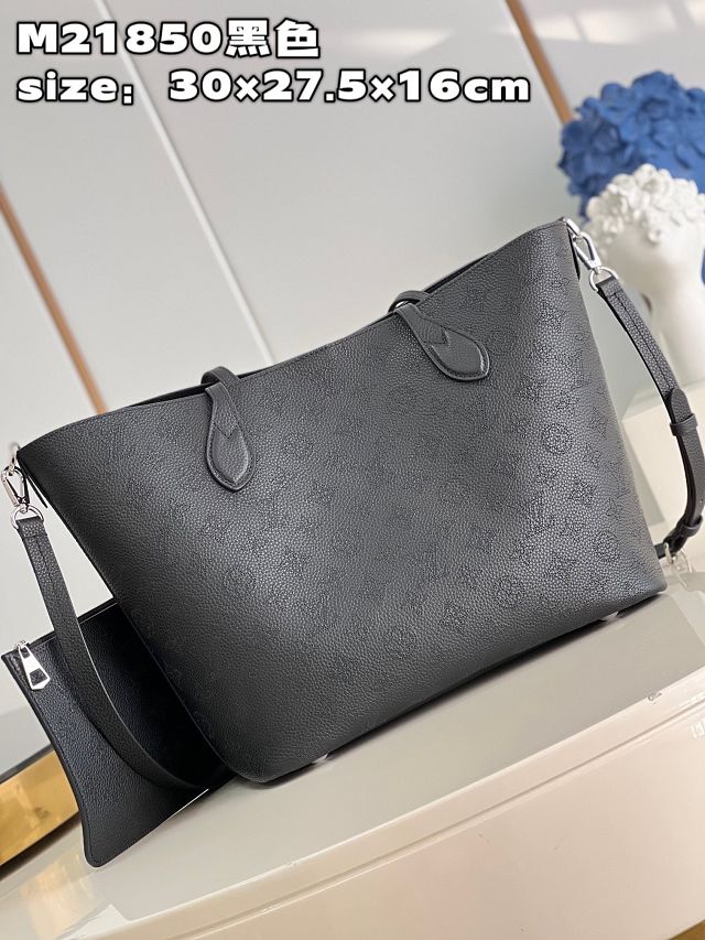 2023 Louis vuitton original mahina calfskin blossom MM tote M21851 black