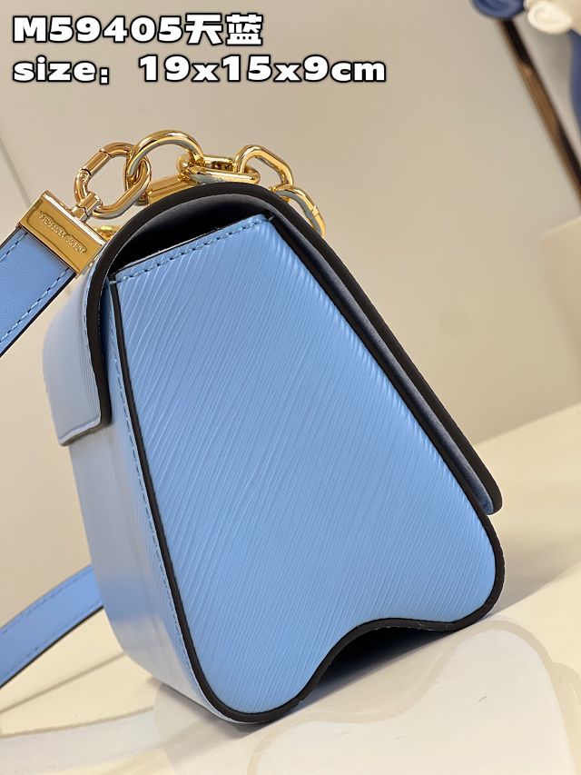 Louis vuitton original epi leather twist pm M59405 blue