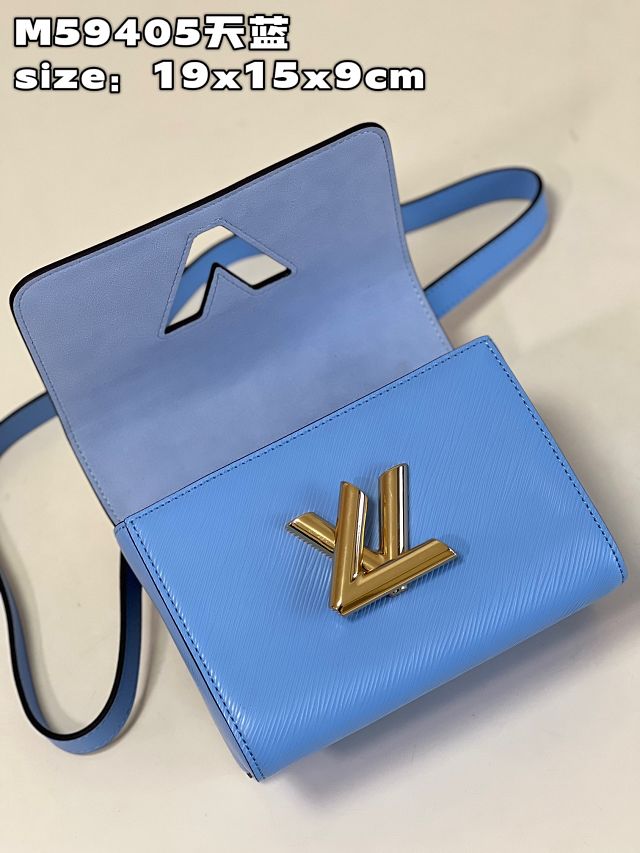 Louis vuitton original epi leather twist pm M59405 blue