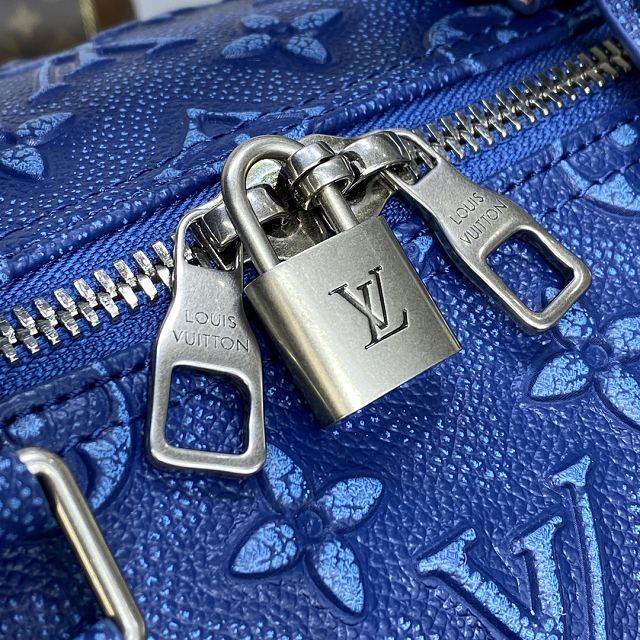 Louis vuitton original calfskin keepall 50 M21375 blue