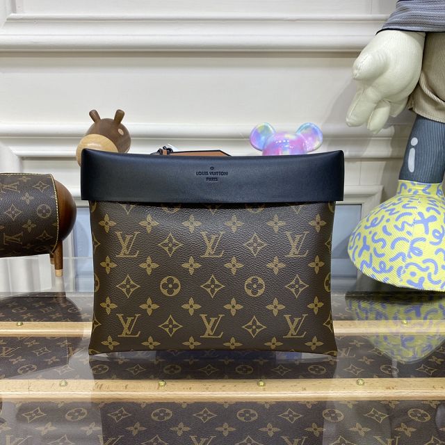 Louis vuitton original monogram canvas pochette tuileries M64034 black