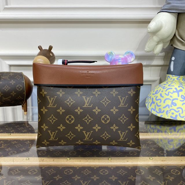 Louis vuitton original monogram canvas pochette tuileries M64034 brown