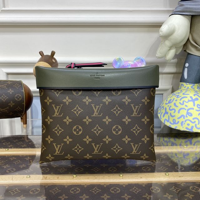 Louis vuitton original monogram canvas pochette tuileries M64034 green