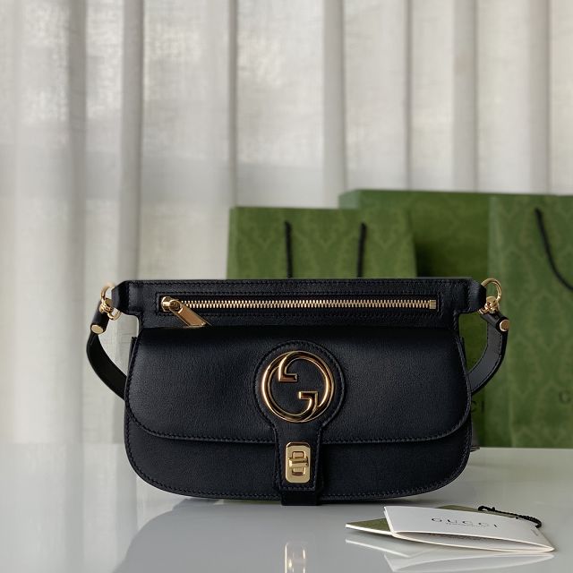 GG original calfskin blondie belt bag 718154 black