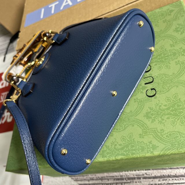 2023 GG original calfskin diana mini tote bag 715775 blue