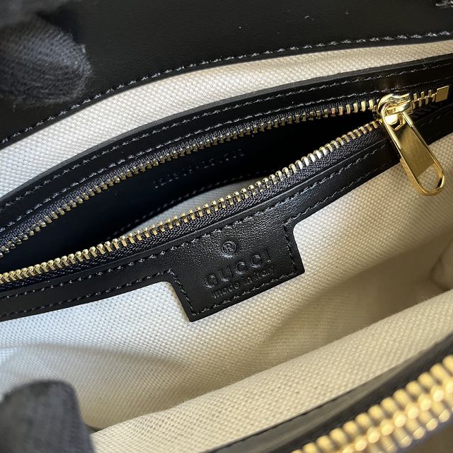 2023 GG original matelasse leather mini top handle bag 728309 black