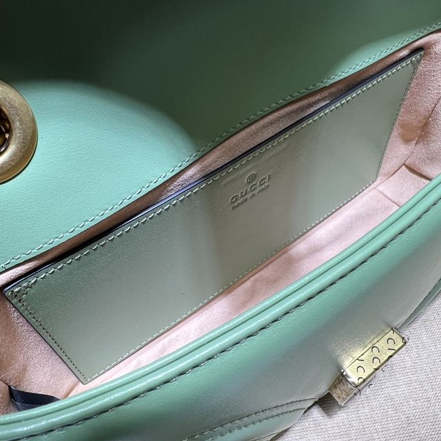 GG original calfskin marmont mini bag 446744 light green