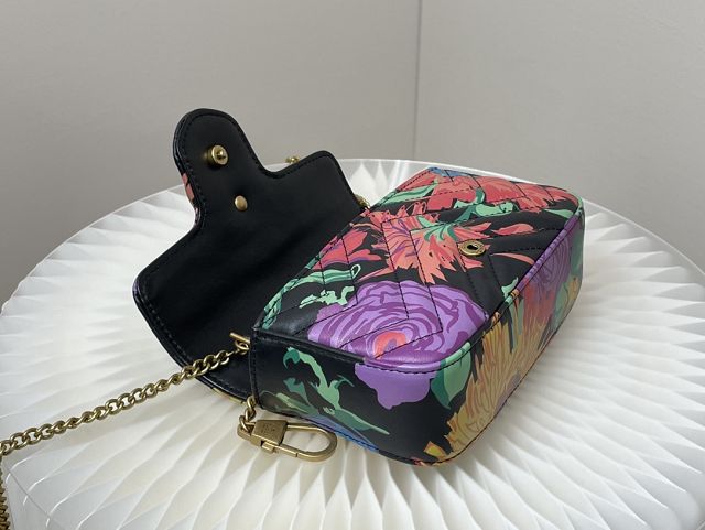 GG original calfskin marmont super mini bag 476433 black