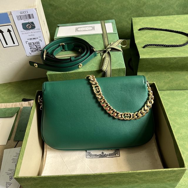 2023 GG original calfskin blondie shoulder bag 699268 green