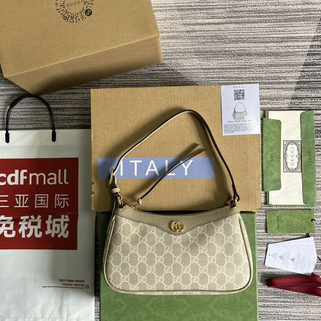 2023 GG original canvas ophidia small handbag 735145 oatmeal