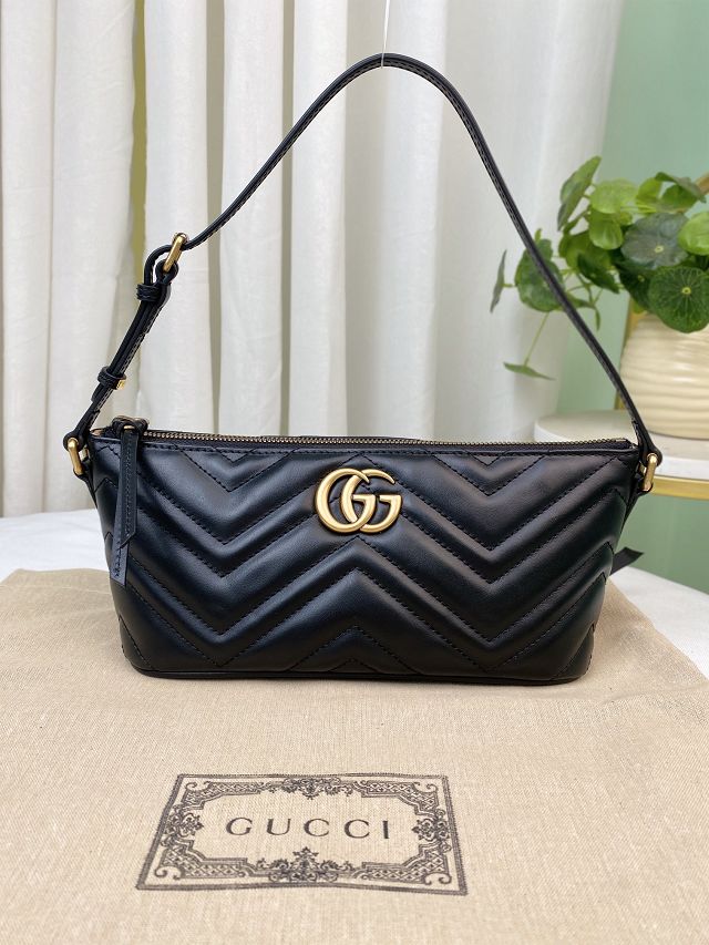 2023 GG original matelasse marmont shoulder bag 739166 black