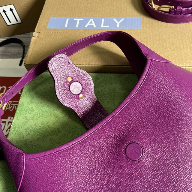 2023 GG original calfskin aphrodite medium shoulder bag 726274 purple