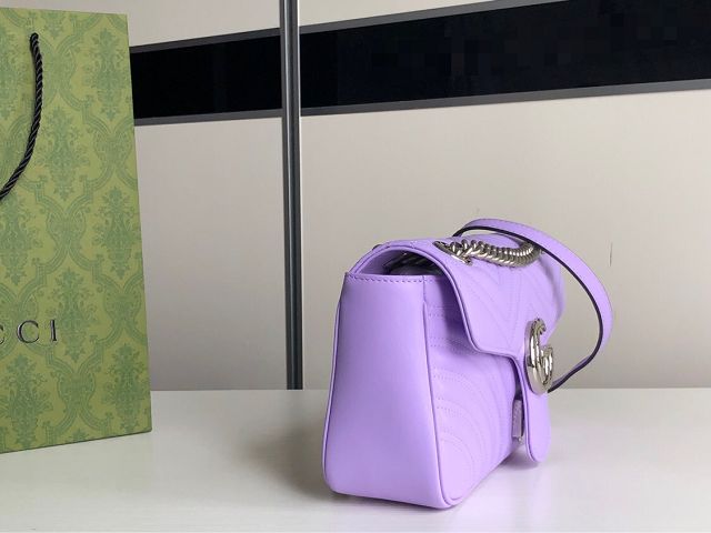 GG original calfskin marmont small shoulder bag 443497 purple