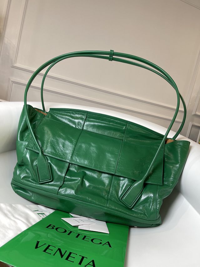 BV original paper calfskin large arco 56 bag 573400 green