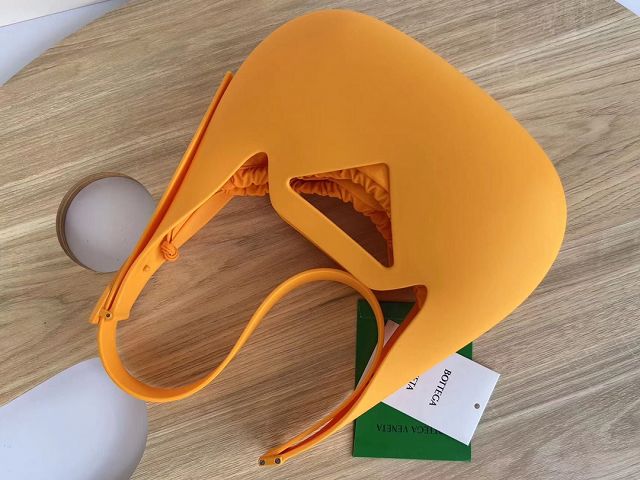 BV original rubber hobo bag 696920 orange