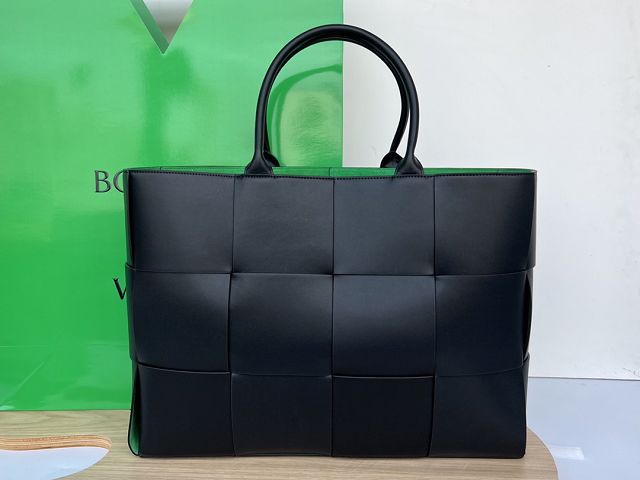 BV original calfskin large arco tote bag 680165 black&green