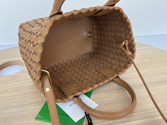 BV original lambskin mini cabat tote bag 709464 caramel